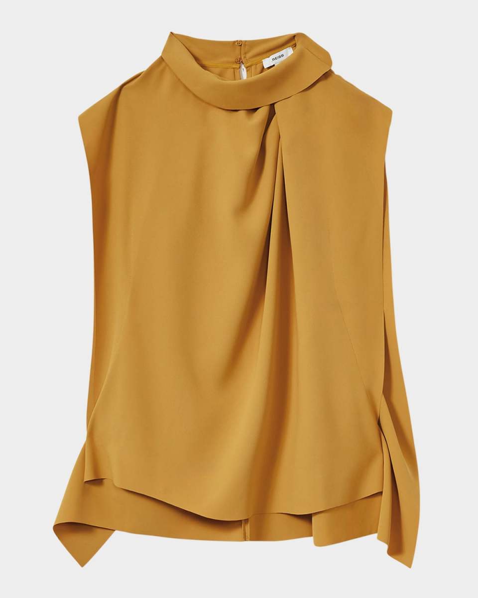 Simone Draped Crepe Shell